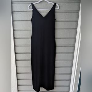 Vintage Ralph Lauren Black Velve Sleeveless Maxi Cocktail Bodycon Gown Women's S